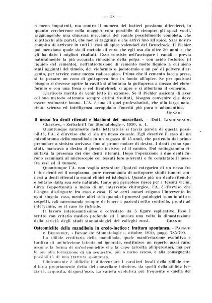 La stomatologia periodico mensile