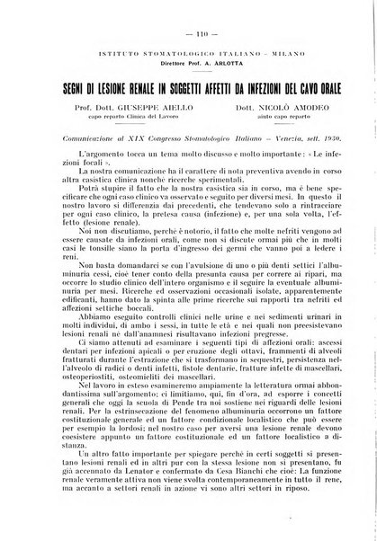 La stomatologia periodico mensile