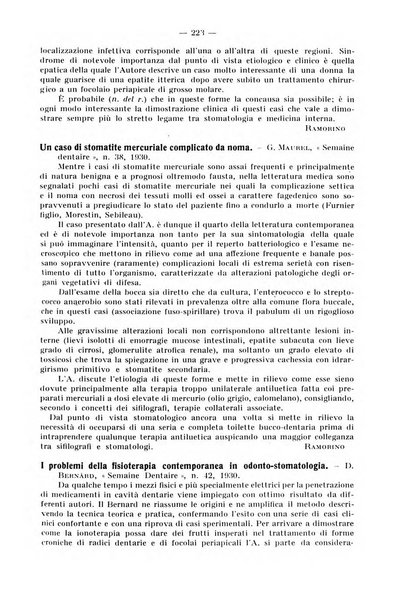 La stomatologia periodico mensile