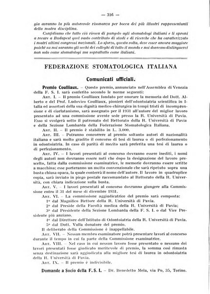 La stomatologia periodico mensile