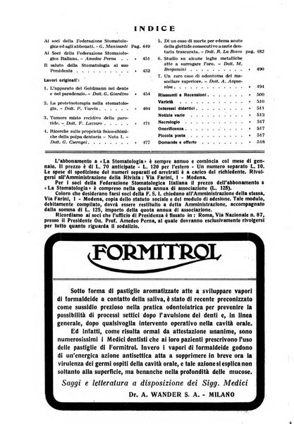 La stomatologia periodico mensile