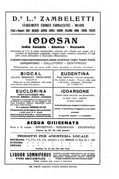 La stomatologia periodico mensile