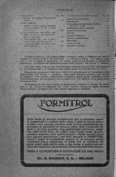 La stomatologia periodico mensile