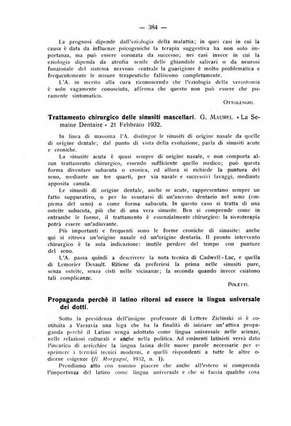 La stomatologia periodico mensile