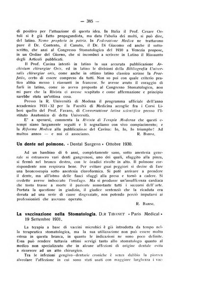 La stomatologia periodico mensile