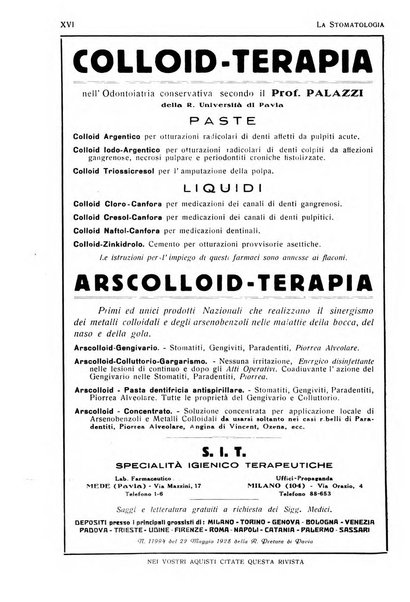 La stomatologia periodico mensile