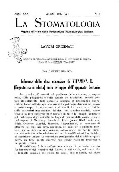 La stomatologia periodico mensile