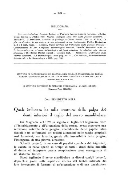 La stomatologia periodico mensile