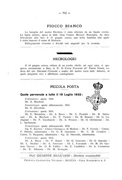 La stomatologia periodico mensile