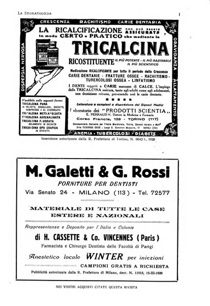 La stomatologia periodico mensile