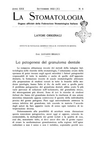 La stomatologia periodico mensile