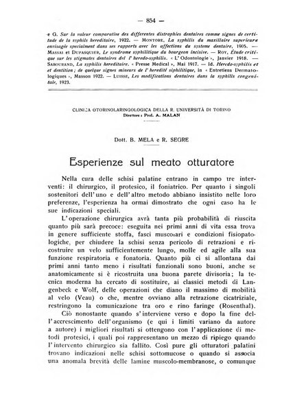 La stomatologia periodico mensile