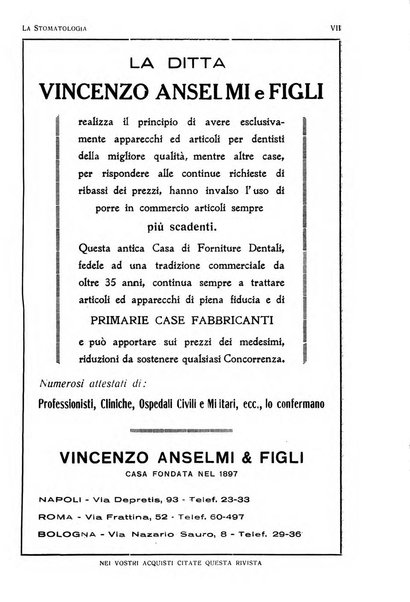 La stomatologia periodico mensile