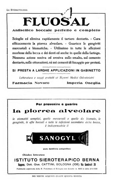 La stomatologia periodico mensile