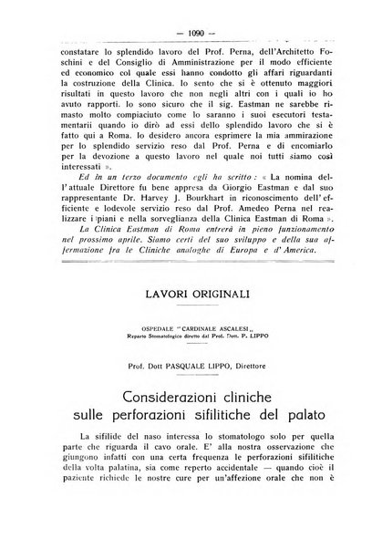 La stomatologia periodico mensile