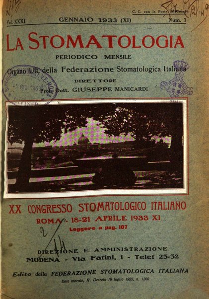 La stomatologia periodico mensile