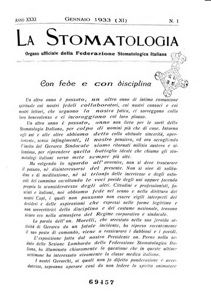 La stomatologia periodico mensile