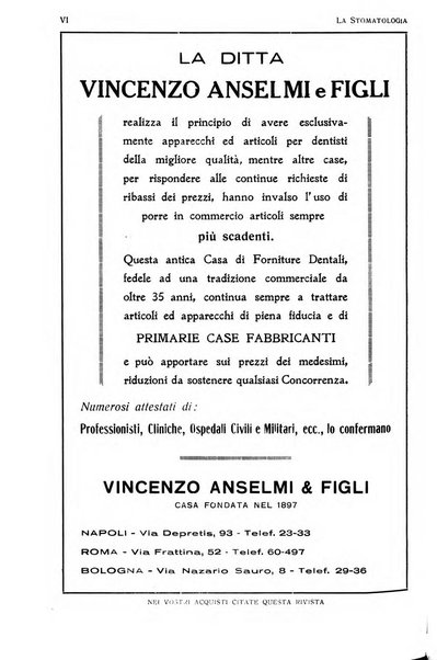 La stomatologia periodico mensile