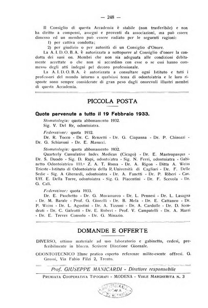 La stomatologia periodico mensile