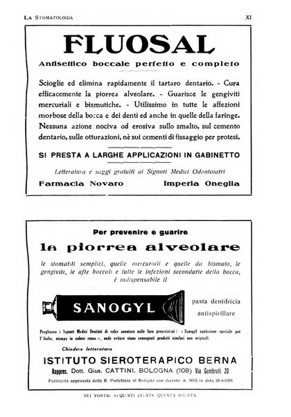 La stomatologia periodico mensile