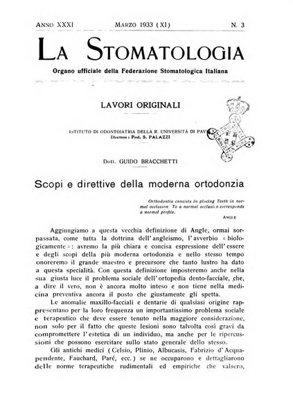 La stomatologia periodico mensile