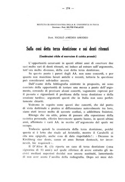 La stomatologia periodico mensile