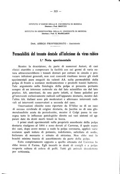 La stomatologia periodico mensile