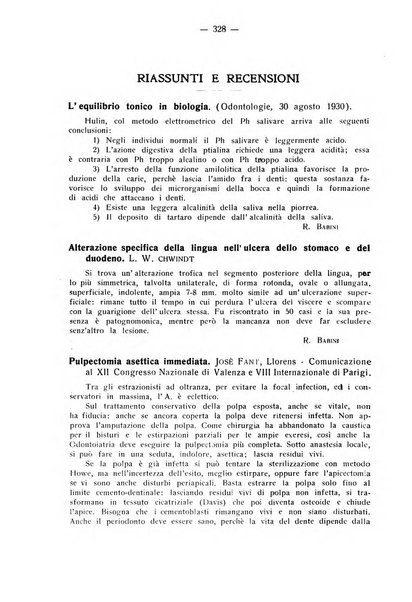 La stomatologia periodico mensile