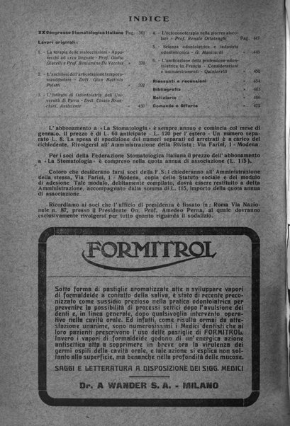 La stomatologia periodico mensile