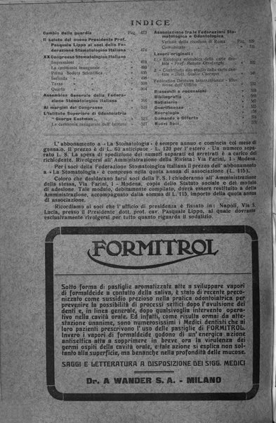 La stomatologia periodico mensile