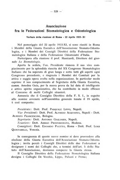 La stomatologia periodico mensile