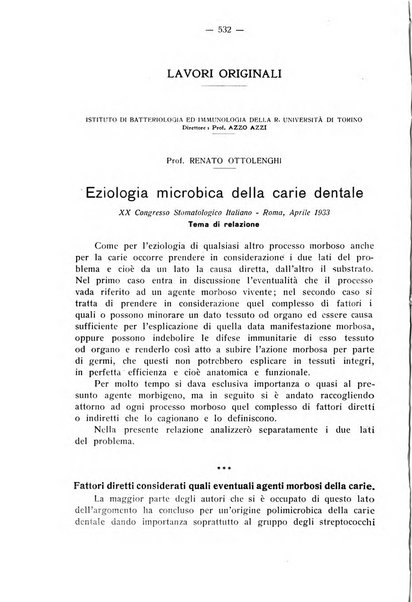 La stomatologia periodico mensile