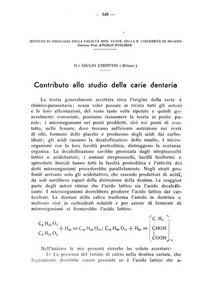 La stomatologia periodico mensile