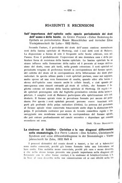 La stomatologia periodico mensile