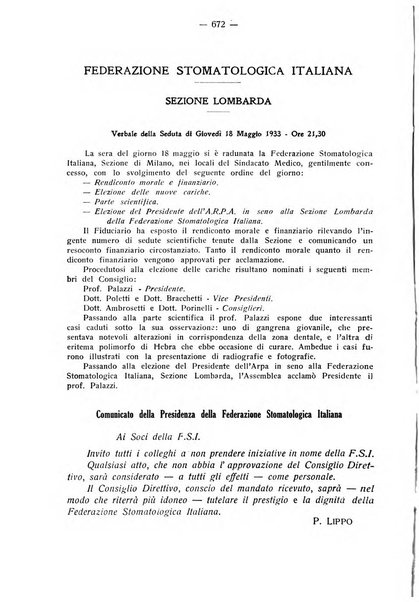 La stomatologia periodico mensile