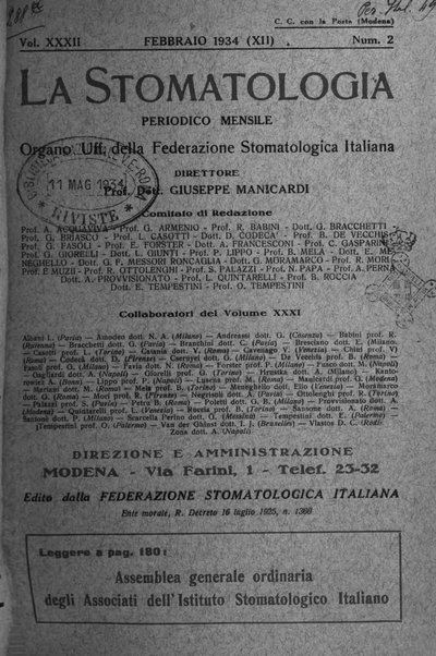 La stomatologia periodico mensile