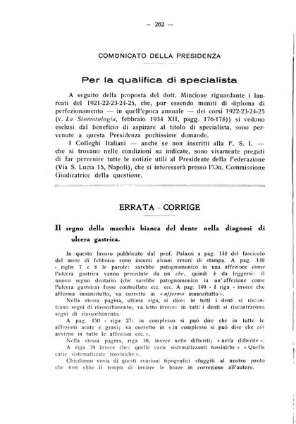 La stomatologia periodico mensile