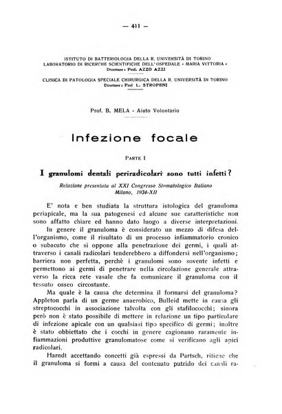 La stomatologia periodico mensile