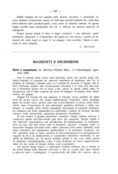 La stomatologia periodico mensile