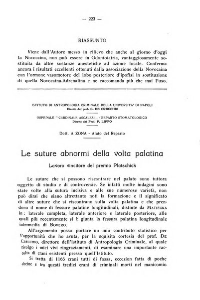 La stomatologia periodico mensile