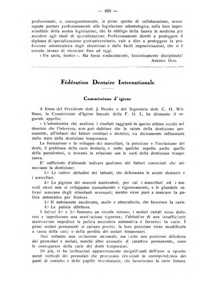 La stomatologia periodico mensile