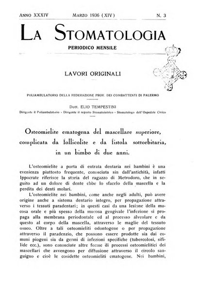 La stomatologia periodico mensile