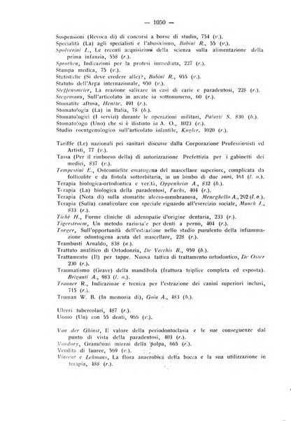 La stomatologia periodico mensile