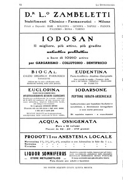 La stomatologia periodico mensile