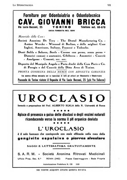 La stomatologia periodico mensile