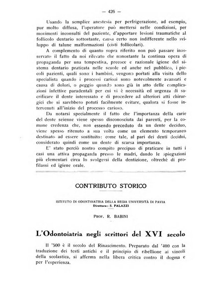 La stomatologia periodico mensile