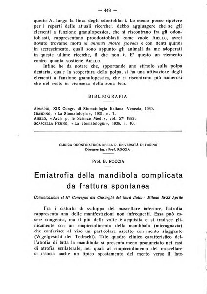 La stomatologia periodico mensile