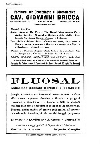 La stomatologia periodico mensile