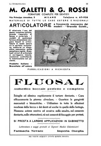 La stomatologia periodico mensile