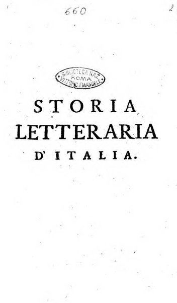 Storia letteraria d'Italia